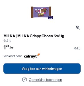 Milka Leo crispy choco 5x31 gram -60%