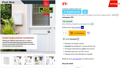 27€ voor een brievenbus