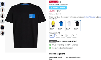 Karl Lagerfeld t shirts tot -80%