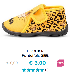 Kinderpantoffels vanaf 3 euro bij Chaussea