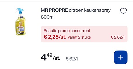 Mr propre en antikal spray -50% bij okay
