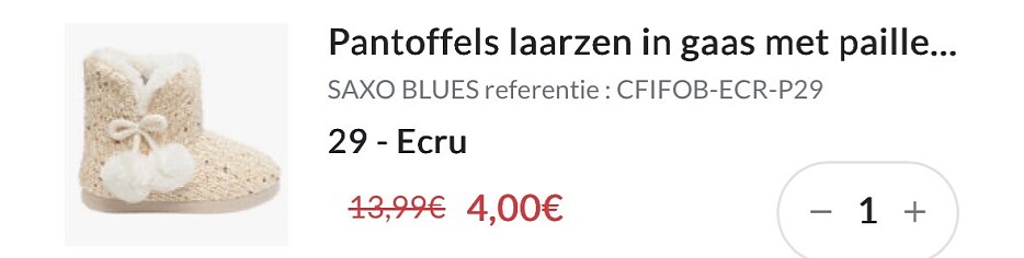 Pantoffellaarzen met pailletten