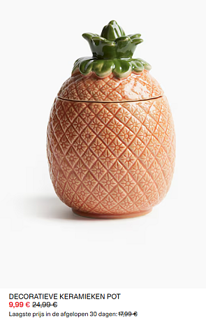 Tot -60% decoratieve keramieken pot bij H&M home 🍍 🍇