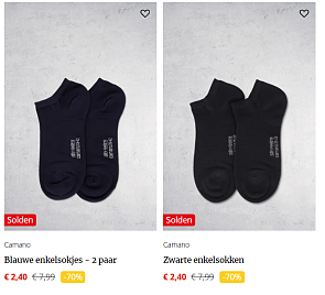 -70% op een selectie sokken/kousen voor dames bij E5