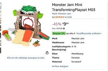 Monster Jam Mini TransformingPlayset M03 -45%