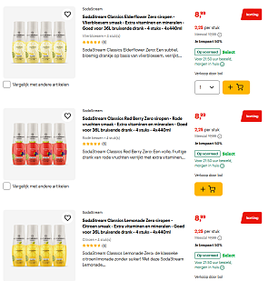 SodaStream siropen -50%