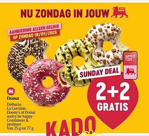 Zondag deal donuts op 18/1 bij Delhaize
