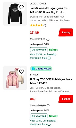 Tot -70% én 2+1 gratis op baby- en kinderkleding