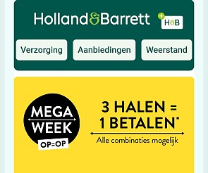 Holland and Barrett mega week 3 halen = 1 betalen