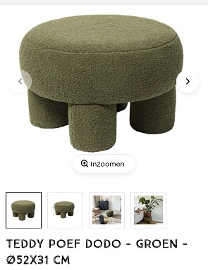 Teddy poef dodo ø52x31 cm -50%