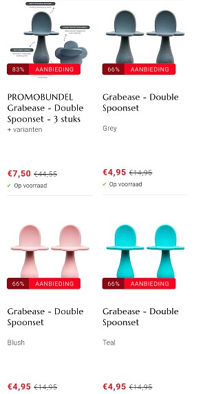 Grabease kinderbestek tot -83%