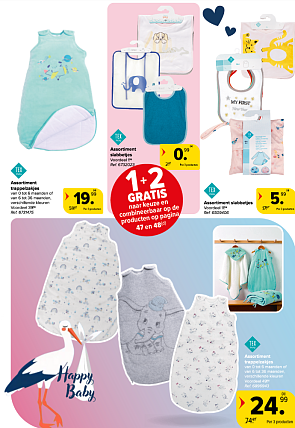 1+2 gratis op een selectie baby artikelen bij Hypermarkt Carrefour