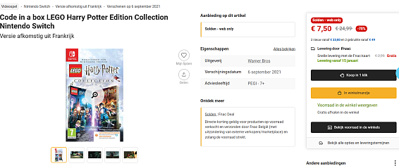 LEGO Harry Potter: Jaren 1-7 Collectie, Switch