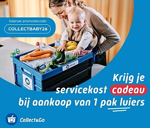Gratis servicekost bij aankoop van 1 pak luiers bij Collect en go