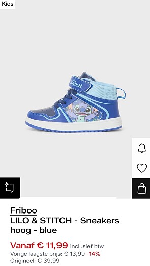 Lilo&Stich hoge sneakers nu vanaf €11,99