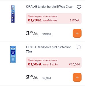 Oral B tandenborstel en tandpasta -50%