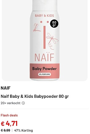 Naïf Baby & Kids Babypoeder 80 gr