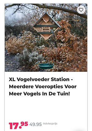 Xwl vogelvoeder station