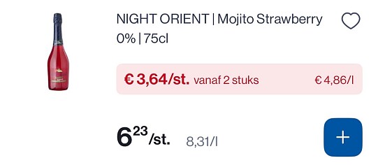 Night Oriënt alcohol free voor 3,64€/fles