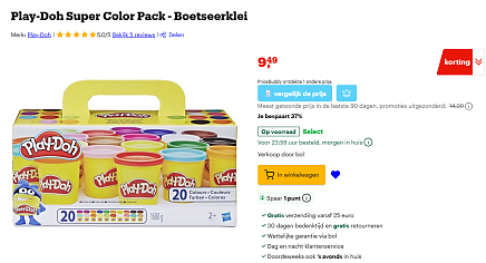 Play-Doh Super Color Pack 20 potjes