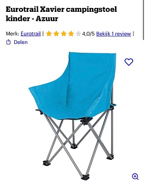 Kinder campingstoel