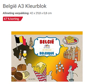 Kleurboek België, 6+, A3 aan €3,99