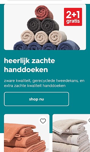 badtextiel 2+1 gratis