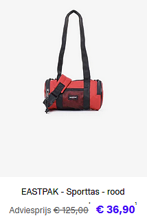 Eastpak sporttas aan 36.90 euro