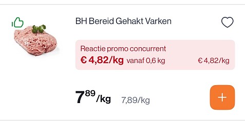 Bereid varkensgehakt in promo