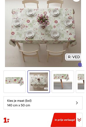 Tafelzeil wilde bloemen