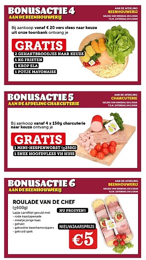 De Kleine Bassin bonusacties