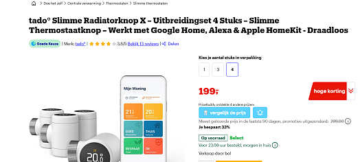 tado° Slimme Radiatorknop X