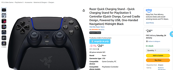 Razer Universele snellaadstandaard - voor PlayStation 5 DualSense Controller