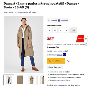 Damart lange parka -70%