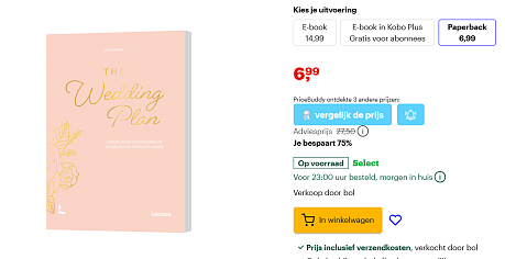 Boek: The weddingplan nederlandse uitgave nu voor amper 6.99€