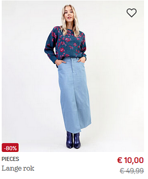 Pieces damesrok 10 euro