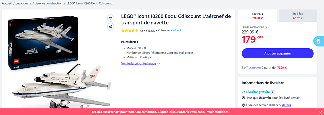 LEGO® Icons 10360 - Shuttle Carrier Aircraft (10360)