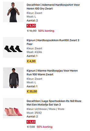 Sportkleding bij Decathlon aan mooie korting