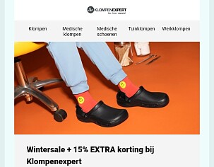 15% extra korting bij klompenexpert