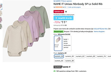 2.24€ per stuk Name it body's