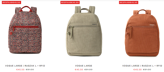 Tot -50% bij Hedgren en -10% extra vanaf 2 items