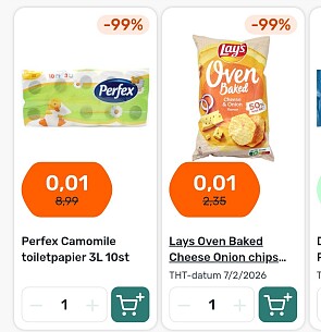 Toiletpapier en lays chips