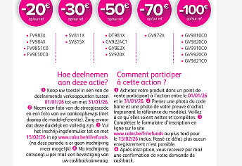 Cashback selectie Calor producten