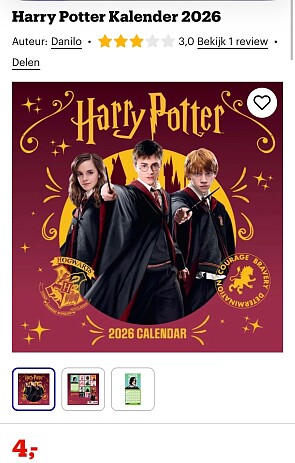 Harry Potter Kalender 2026