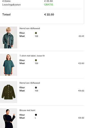 160 euro bespaard bij JBC op 4 artikelen