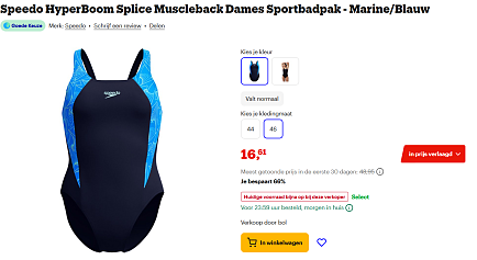 Speedo Dames Sportbadpak - Marine/Blauw