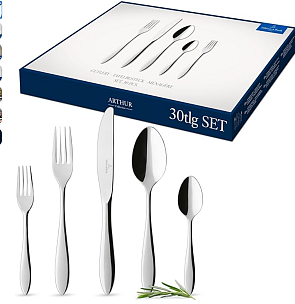 -60% op Villeroy & Boch Arthur geborsteld tafelbestek 30-delig