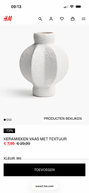KERAMIEKEN VAAS MET TEXTUUR -73%