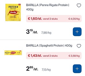 Barilla proteïne pasta -50% (1+1)
