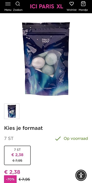 Mini bruisballen aan 70% bij ICI Paris XL